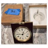Seiko Quartz Desk Clock Maroon