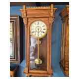 Vintage Russel      and Jones  Oak Wall Clock