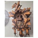 Vtg German Carved Wood Cuckoo Clock