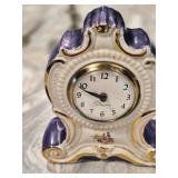 Ingraham Vtg Porcelain Mantel Clock