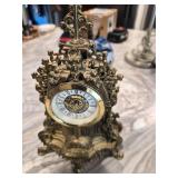 Ornate Gilded Brass West Germany Tabletop Clock