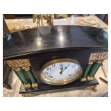 Sessions Vtg Mantel Clock Black Enamel