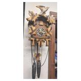 Vtg German Carved Wood Cuckoo Clock
