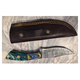 Custom Damascus Steel Fixed Blade Knife