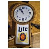 Vintage Miller Lite Advertising Wall Clock