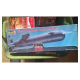 Revell Submarine Model & Assorted Books