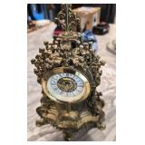 Ornate Gilded Brass West Germany Tabletop Clock
