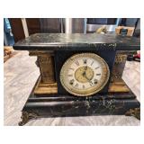 Wm. L. Gilbert Mantel Clock Faux Marble