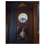Vtg Wood Wall Clock Pendulum