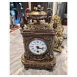 French Japi Louis XVI Gilded Brass Clock
