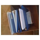Assorted Office Supplies And Wastebasket