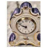 Ingraham Vtg Porcelain Mantel Clock