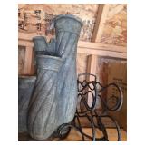 Tabletop Water Fountain & Wine Rack