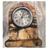 Vtg Marble Mantel Clock