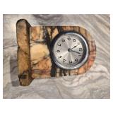 Vtg Marble Mantel Clock