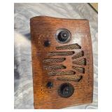 Vtg Wood Tabletop Radio Art Deco Style