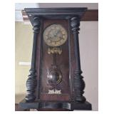 Vtg HAC Wall Clock w/ Pendulum