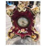 New Haven Porcelain Floral Table Clock