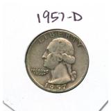 1957-D Washington Silver Quarter