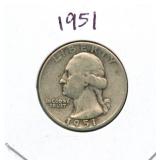 1951 Washington Silver Quarter
