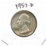 1957-D Washington Silver Quarter