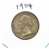 1954 Washington Silver Quarter