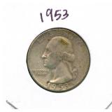 1953 Washington Silver Quarter