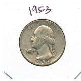 1953 Washington Silver Quarter