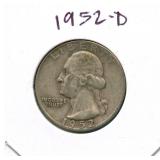 1952-D Washington Silver Quarter