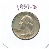 1957-D Washington Silver Quarter