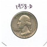 1958-D Washington Silver Quarter