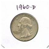 1960-D Washington Silver Quarter