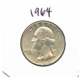 1964 Washington Silver Quarter