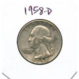 1958-D Washington Silver Quarter