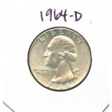 1964-D Washington Silver Quarter