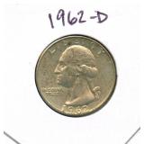 1962-D Washington Silver Quarter