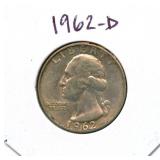 1962-D Washington Silver Quarter
