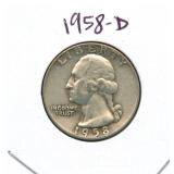 1958-D Washington Silver Quarter