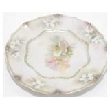 * R.S. Prussia Marked 9" Floral Plate