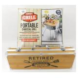 * Portable Charcoal Grill and Grill Set with a