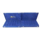 2 Blue Velvet Coin Cases
