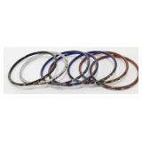 Group of 7 Enamel Bracelets/Bangles