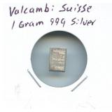 Valcambi Suisse 1 gram .999 Silver