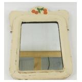 * Antique Wood Framed Mirror - 14.5" x 10"