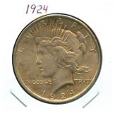 1924 Peace Silver Dollar