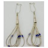 Vintage Sterling Silver Lapis Liquid Silver