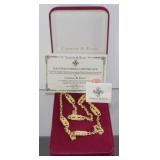 Jacqueline Kennedy Goldtone Paperclip 32"