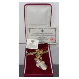 Jacqueline Kennedy Gemstone Cross with Simulated