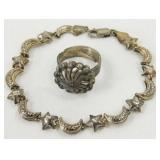 Sterling Ring & Bracelet - 11.6 grams