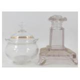 * (2) Smaller Glass Containers with Lids